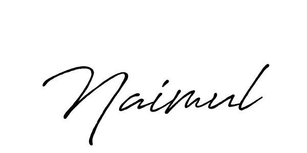 How to make Naimul name signature. Use Antro_Vectra_Bolder style for creating short signs online. This is the latest handwritten sign. Naimul signature style 7 images and pictures png