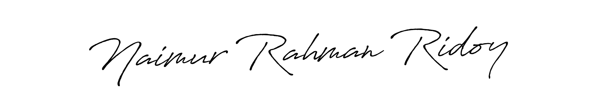 This is the best signature style for the Naimur Rahman Ridoy name. Also you like these signature font (Antro_Vectra_Bolder). Mix name signature. Naimur Rahman Ridoy signature style 7 images and pictures png