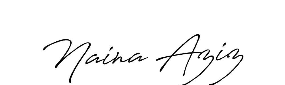 if you are searching for the best signature style for your name Naina Aziz. so please give up your signature search. here we have designed multiple signature styles  using Antro_Vectra_Bolder. Naina Aziz signature style 7 images and pictures png