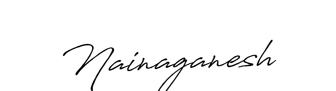 How to make Nainaganesh signature? Antro_Vectra_Bolder is a professional autograph style. Create handwritten signature for Nainaganesh name. Nainaganesh signature style 7 images and pictures png