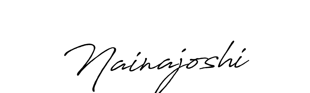Use a signature maker to create a handwritten signature online. With this signature software, you can design (Antro_Vectra_Bolder) your own signature for name Nainajoshi. Nainajoshi signature style 7 images and pictures png