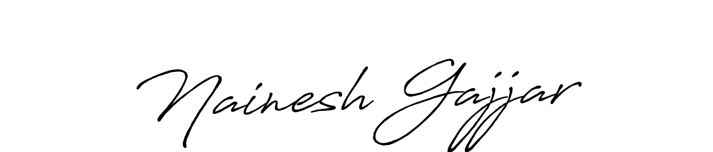 Use a signature maker to create a handwritten signature online. With this signature software, you can design (Antro_Vectra_Bolder) your own signature for name Nainesh Gajjar. Nainesh Gajjar signature style 7 images and pictures png