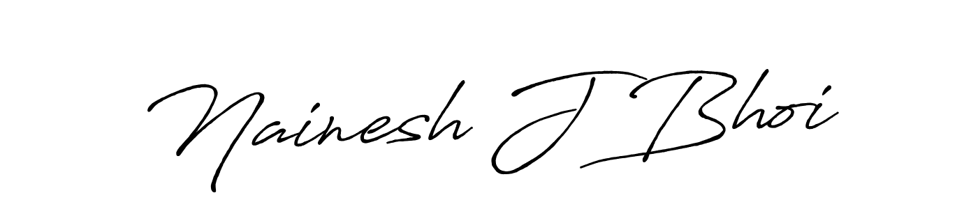 Design your own signature with our free online signature maker. With this signature software, you can create a handwritten (Antro_Vectra_Bolder) signature for name Nainesh J Bhoi. Nainesh J Bhoi signature style 7 images and pictures png