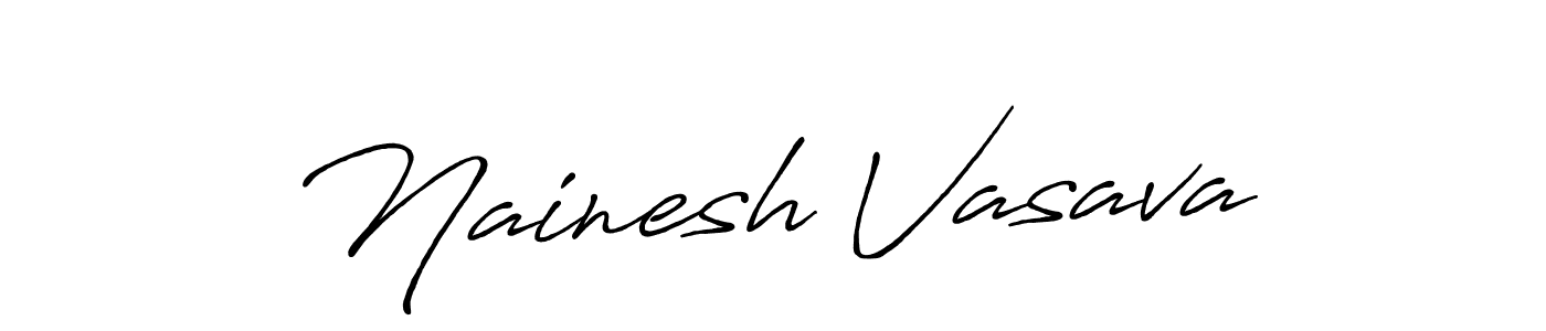 Make a short Nainesh Vasava signature style. Manage your documents anywhere anytime using Antro_Vectra_Bolder. Create and add eSignatures, submit forms, share and send files easily. Nainesh Vasava signature style 7 images and pictures png