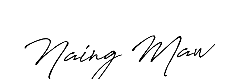 Also we have Naing Maw name is the best signature style. Create professional handwritten signature collection using Antro_Vectra_Bolder autograph style. Naing Maw signature style 7 images and pictures png