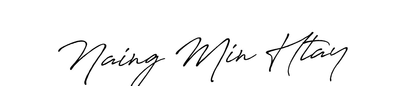 Design your own signature with our free online signature maker. With this signature software, you can create a handwritten (Antro_Vectra_Bolder) signature for name Naing Min Htay. Naing Min Htay signature style 7 images and pictures png