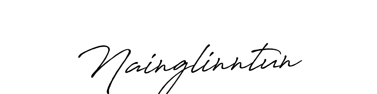 Antro_Vectra_Bolder is a professional signature style that is perfect for those who want to add a touch of class to their signature. It is also a great choice for those who want to make their signature more unique. Get Nainglinntun name to fancy signature for free. Nainglinntun signature style 7 images and pictures png