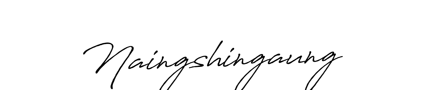 Design your own signature with our free online signature maker. With this signature software, you can create a handwritten (Antro_Vectra_Bolder) signature for name Naingshingaung. Naingshingaung signature style 7 images and pictures png