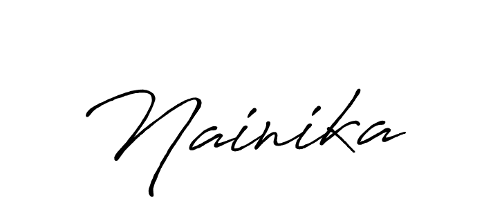 How to make Nainika signature? Antro_Vectra_Bolder is a professional autograph style. Create handwritten signature for Nainika name. Nainika signature style 7 images and pictures png