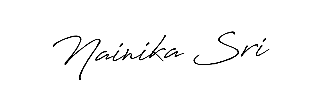 How to make Nainika Sri signature? Antro_Vectra_Bolder is a professional autograph style. Create handwritten signature for Nainika Sri name. Nainika Sri signature style 7 images and pictures png