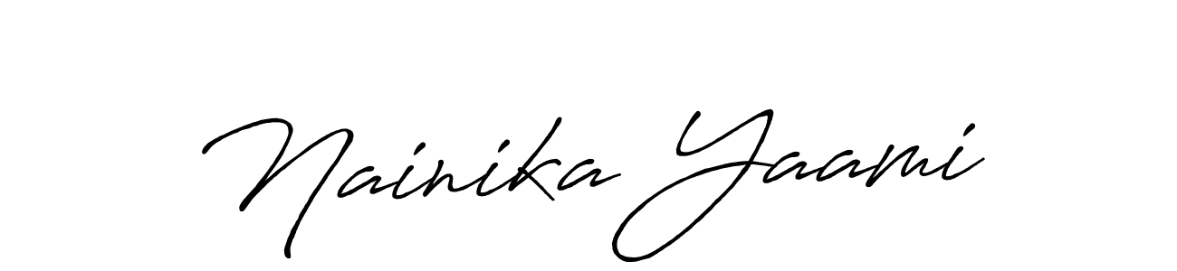The best way (Antro_Vectra_Bolder) to make a short signature is to pick only two or three words in your name. The name Nainika Yaami include a total of six letters. For converting this name. Nainika Yaami signature style 7 images and pictures png