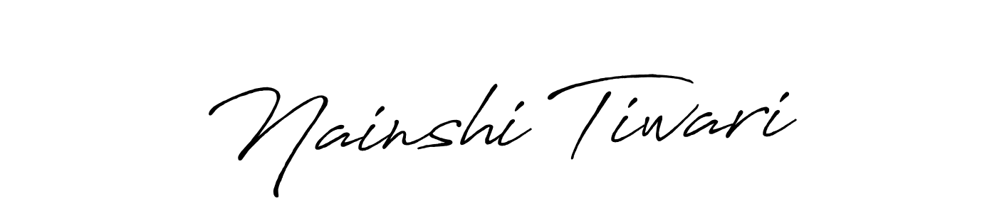 Also we have Nainshi Tiwari name is the best signature style. Create professional handwritten signature collection using Antro_Vectra_Bolder autograph style. Nainshi Tiwari signature style 7 images and pictures png