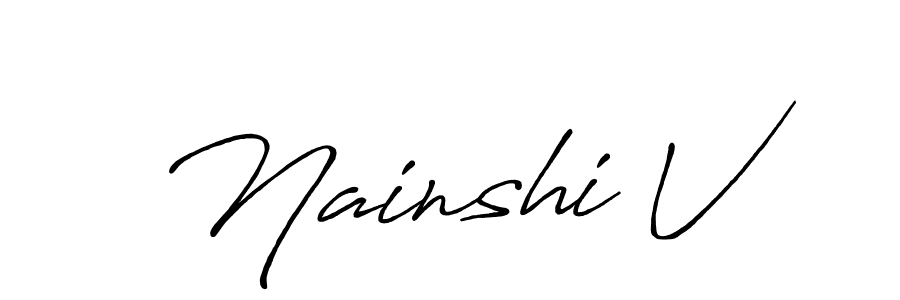 How to Draw Nainshi V signature style? Antro_Vectra_Bolder is a latest design signature styles for name Nainshi V. Nainshi V signature style 7 images and pictures png