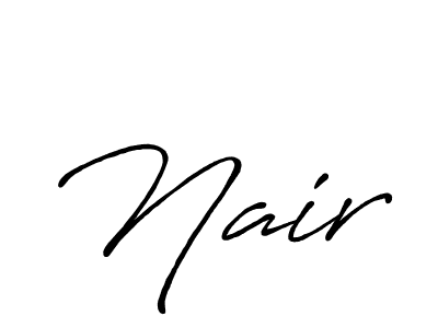 Nair stylish signature style. Best Handwritten Sign (Antro_Vectra_Bolder) for my name. Handwritten Signature Collection Ideas for my name Nair. Nair signature style 7 images and pictures png