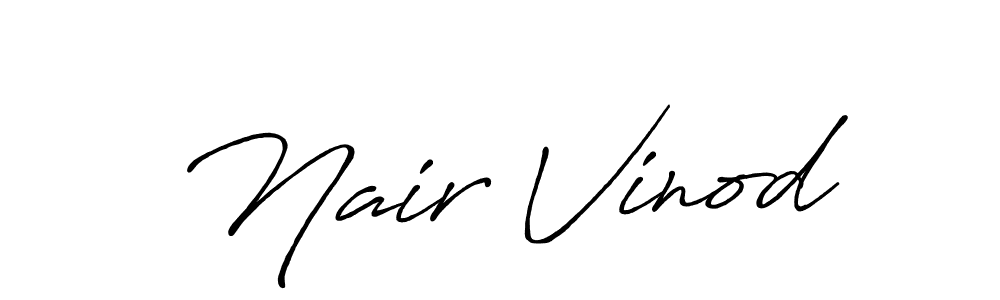It looks lik you need a new signature style for name Nair Vinod. Design unique handwritten (Antro_Vectra_Bolder) signature with our free signature maker in just a few clicks. Nair Vinod signature style 7 images and pictures png