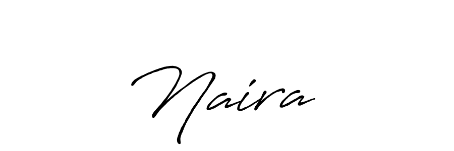 Create a beautiful signature design for name Naira ♡. With this signature (Antro_Vectra_Bolder) fonts, you can make a handwritten signature for free. Naira ♡ signature style 7 images and pictures png