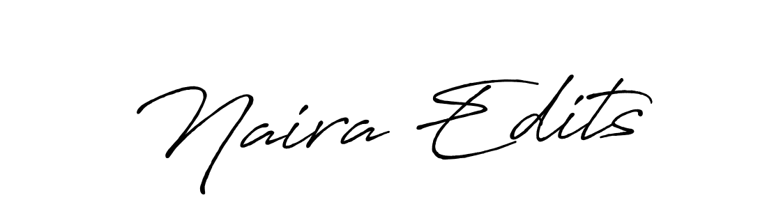 It looks lik you need a new signature style for name Naira Edits. Design unique handwritten (Antro_Vectra_Bolder) signature with our free signature maker in just a few clicks. Naira Edits signature style 7 images and pictures png