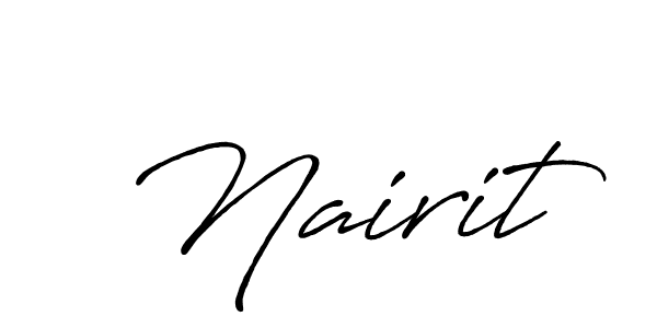 How to make Nairit signature? Antro_Vectra_Bolder is a professional autograph style. Create handwritten signature for Nairit name. Nairit signature style 7 images and pictures png