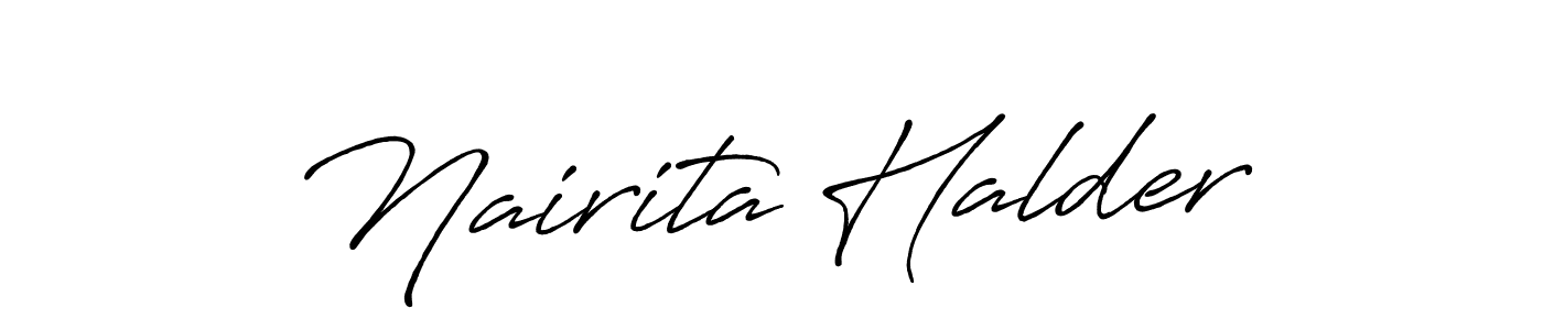Make a short Nairita Halder signature style. Manage your documents anywhere anytime using Antro_Vectra_Bolder. Create and add eSignatures, submit forms, share and send files easily. Nairita Halder signature style 7 images and pictures png