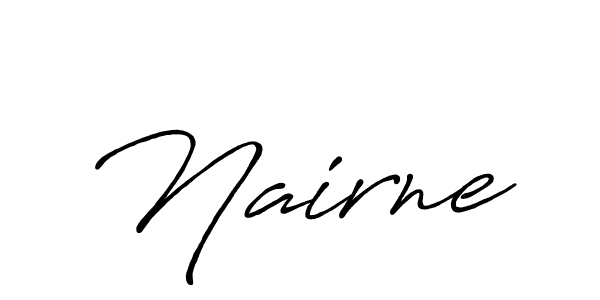 Use a signature maker to create a handwritten signature online. With this signature software, you can design (Antro_Vectra_Bolder) your own signature for name Nairne. Nairne signature style 7 images and pictures png