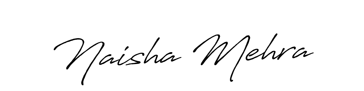 Also You can easily find your signature by using the search form. We will create Naisha Mehra name handwritten signature images for you free of cost using Antro_Vectra_Bolder sign style. Naisha Mehra signature style 7 images and pictures png