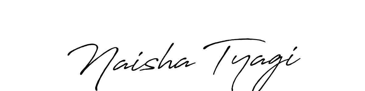 Use a signature maker to create a handwritten signature online. With this signature software, you can design (Antro_Vectra_Bolder) your own signature for name Naisha Tyagi. Naisha Tyagi signature style 7 images and pictures png