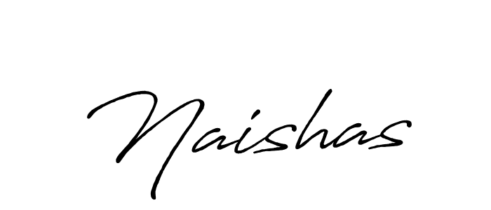 Naishas stylish signature style. Best Handwritten Sign (Antro_Vectra_Bolder) for my name. Handwritten Signature Collection Ideas for my name Naishas. Naishas signature style 7 images and pictures png