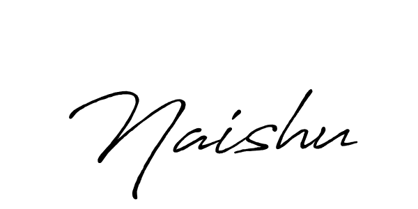 Make a beautiful signature design for name Naishu. With this signature (Antro_Vectra_Bolder) style, you can create a handwritten signature for free. Naishu signature style 7 images and pictures png