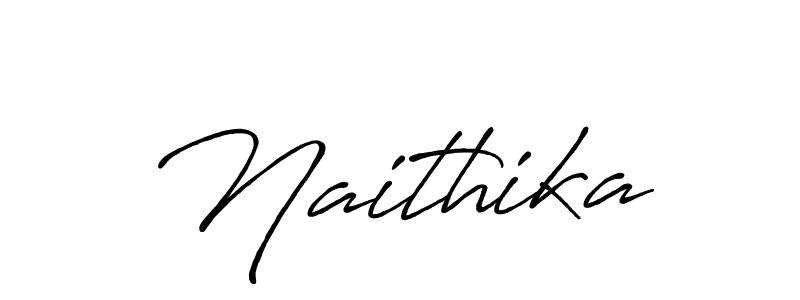 Also we have Naithika name is the best signature style. Create professional handwritten signature collection using Antro_Vectra_Bolder autograph style. Naithika signature style 7 images and pictures png