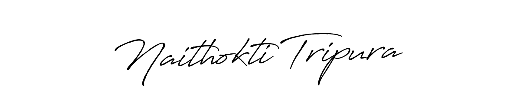Create a beautiful signature design for name Naithokti Tripura. With this signature (Antro_Vectra_Bolder) fonts, you can make a handwritten signature for free. Naithokti Tripura signature style 7 images and pictures png