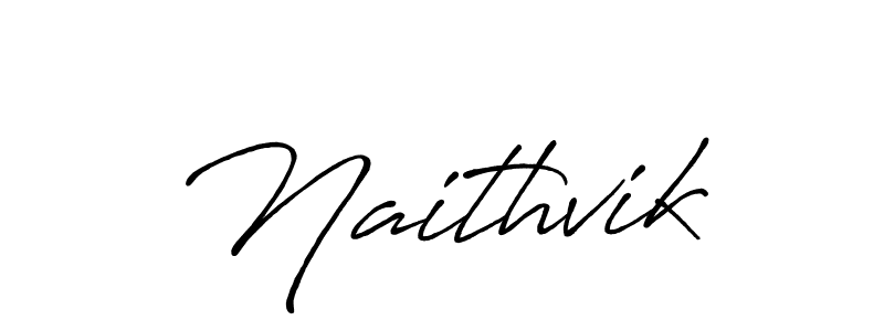 The best way (Antro_Vectra_Bolder) to make a short signature is to pick only two or three words in your name. The name Naithvik include a total of six letters. For converting this name. Naithvik signature style 7 images and pictures png
