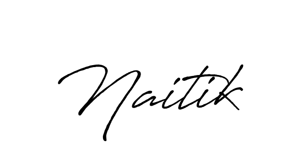 Also we have Naitik name is the best signature style. Create professional handwritten signature collection using Antro_Vectra_Bolder autograph style. Naitik signature style 7 images and pictures png