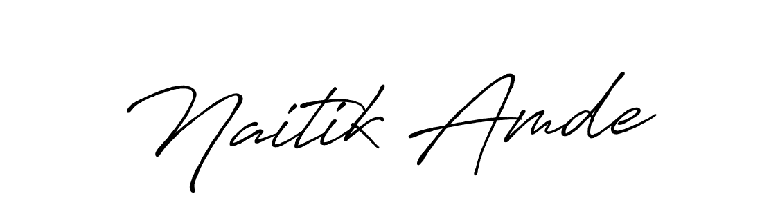 You can use this online signature creator to create a handwritten signature for the name Naitik Amde. This is the best online autograph maker. Naitik Amde signature style 7 images and pictures png