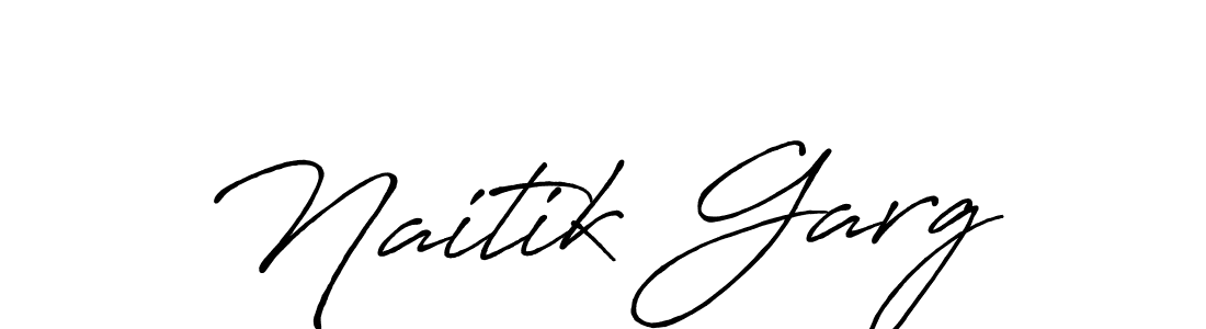 Design your own signature with our free online signature maker. With this signature software, you can create a handwritten (Antro_Vectra_Bolder) signature for name Naitik Garg. Naitik Garg signature style 7 images and pictures png