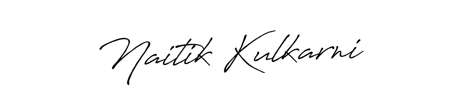 Also we have Naitik Kulkarni name is the best signature style. Create professional handwritten signature collection using Antro_Vectra_Bolder autograph style. Naitik Kulkarni signature style 7 images and pictures png