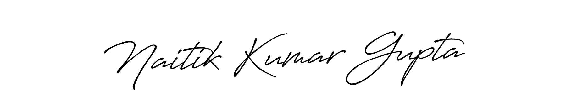 Create a beautiful signature design for name Naitik Kumar Gupta. With this signature (Antro_Vectra_Bolder) fonts, you can make a handwritten signature for free. Naitik Kumar Gupta signature style 7 images and pictures png