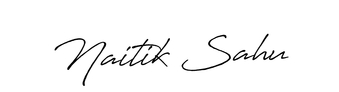 Design your own signature with our free online signature maker. With this signature software, you can create a handwritten (Antro_Vectra_Bolder) signature for name Naitik Sahu. Naitik Sahu signature style 7 images and pictures png