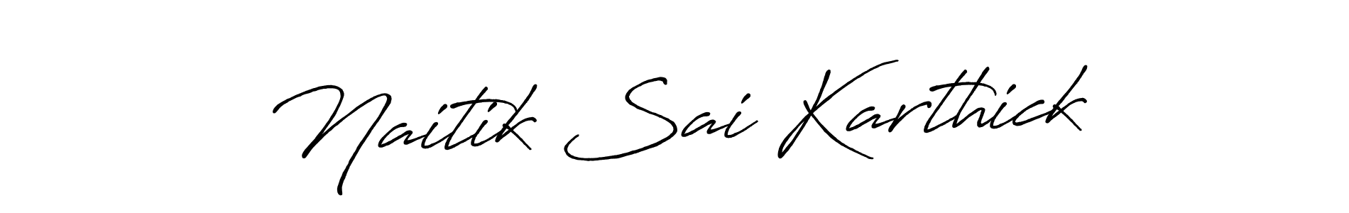 How to Draw Naitik Sai Karthick signature style? Antro_Vectra_Bolder is a latest design signature styles for name Naitik Sai Karthick. Naitik Sai Karthick signature style 7 images and pictures png