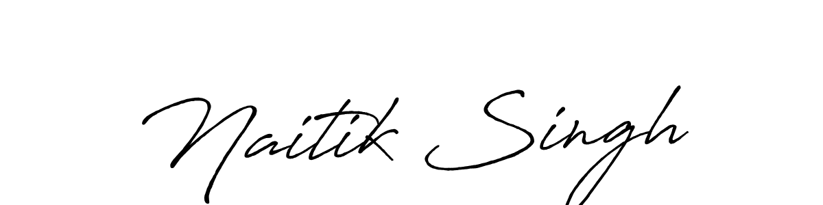 This is the best signature style for the Naitik Singh name. Also you like these signature font (Antro_Vectra_Bolder). Mix name signature. Naitik Singh signature style 7 images and pictures png