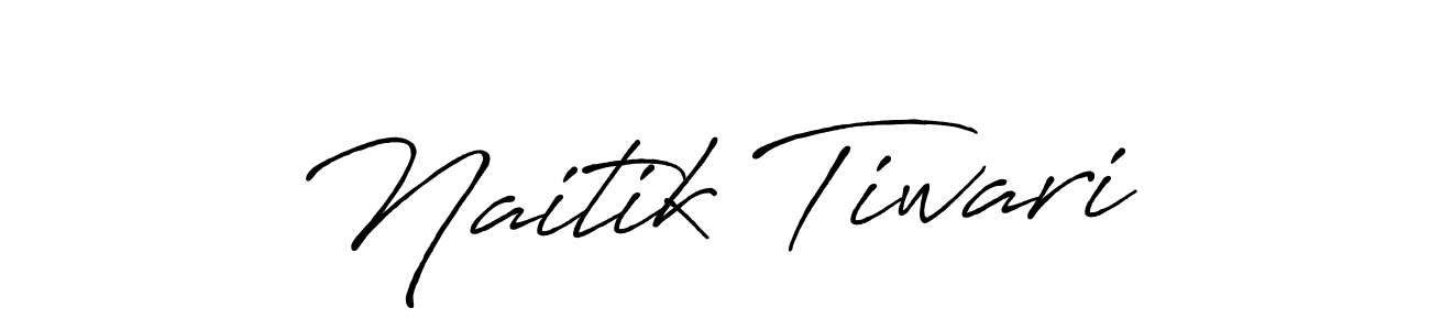 Create a beautiful signature design for name Naitik Tiwari. With this signature (Antro_Vectra_Bolder) fonts, you can make a handwritten signature for free. Naitik Tiwari signature style 7 images and pictures png