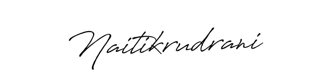 How to make Naitikrudrani signature? Antro_Vectra_Bolder is a professional autograph style. Create handwritten signature for Naitikrudrani name. Naitikrudrani signature style 7 images and pictures png