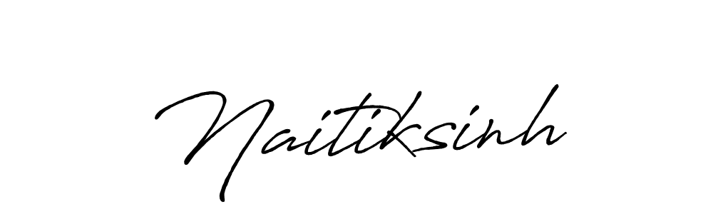 Use a signature maker to create a handwritten signature online. With this signature software, you can design (Antro_Vectra_Bolder) your own signature for name Naitiksinh. Naitiksinh signature style 7 images and pictures png