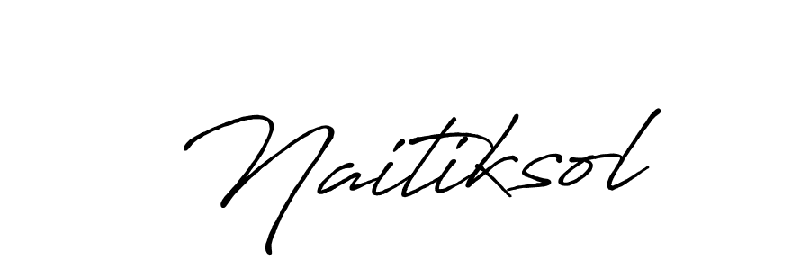 The best way (Antro_Vectra_Bolder) to make a short signature is to pick only two or three words in your name. The name Naitiksol include a total of six letters. For converting this name. Naitiksol signature style 7 images and pictures png