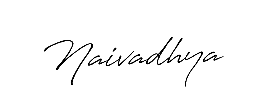 Make a beautiful signature design for name Naivadhya. With this signature (Antro_Vectra_Bolder) style, you can create a handwritten signature for free. Naivadhya signature style 7 images and pictures png