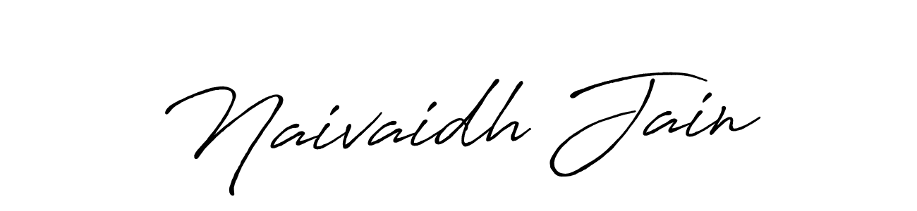 Use a signature maker to create a handwritten signature online. With this signature software, you can design (Antro_Vectra_Bolder) your own signature for name Naivaidh Jain. Naivaidh Jain signature style 7 images and pictures png