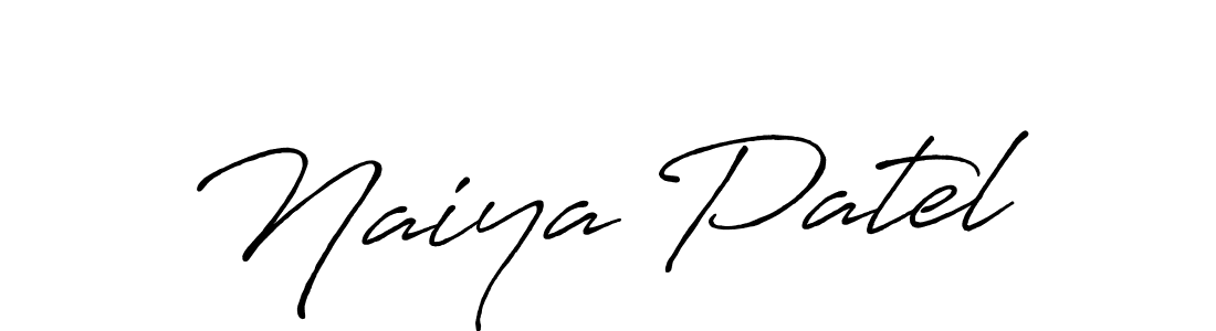 Antro_Vectra_Bolder is a professional signature style that is perfect for those who want to add a touch of class to their signature. It is also a great choice for those who want to make their signature more unique. Get Naiya Patel name to fancy signature for free. Naiya Patel signature style 7 images and pictures png