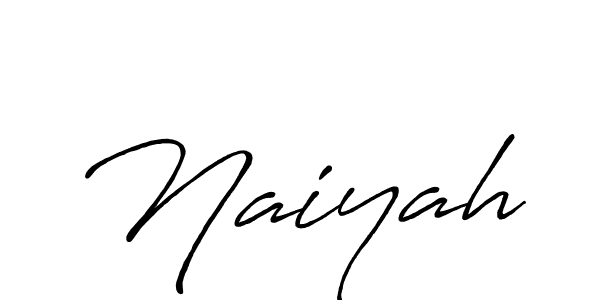 Use a signature maker to create a handwritten signature online. With this signature software, you can design (Antro_Vectra_Bolder) your own signature for name Naiyah. Naiyah signature style 7 images and pictures png