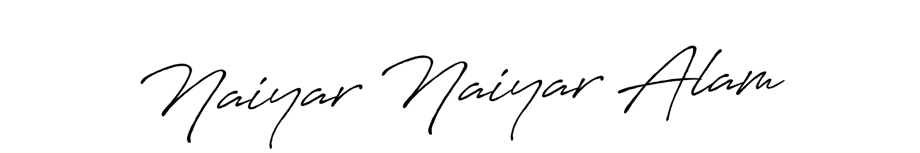 Create a beautiful signature design for name Naiyar Naiyar Alam. With this signature (Antro_Vectra_Bolder) fonts, you can make a handwritten signature for free. Naiyar Naiyar Alam signature style 7 images and pictures png