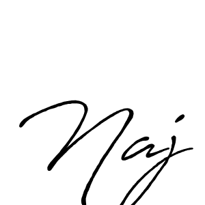 Design your own signature with our free online signature maker. With this signature software, you can create a handwritten (Antro_Vectra_Bolder) signature for name Naj. Naj signature style 7 images and pictures png