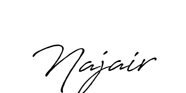 Also You can easily find your signature by using the search form. We will create Najair name handwritten signature images for you free of cost using Antro_Vectra_Bolder sign style. Najair signature style 7 images and pictures png